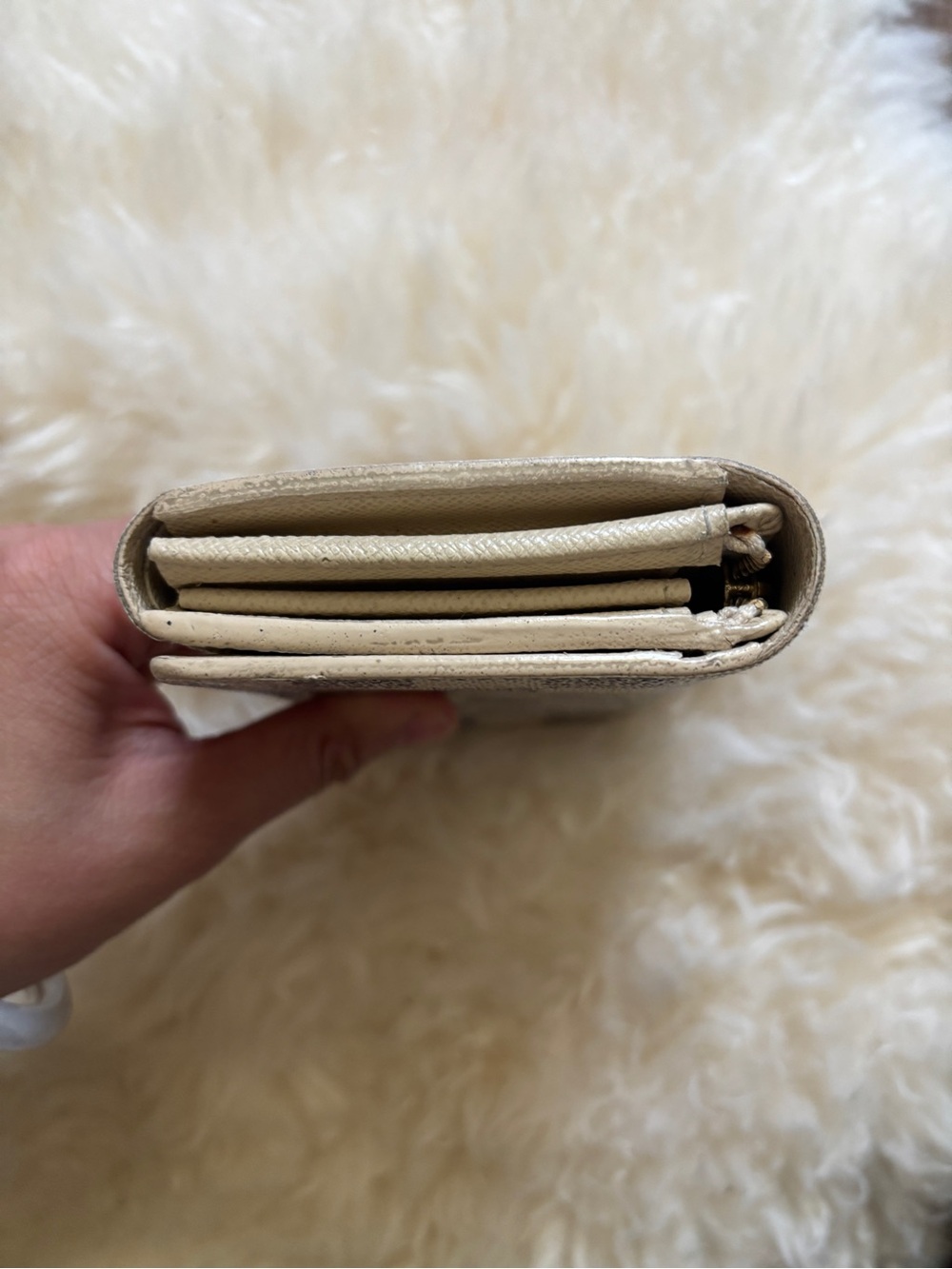 Louis Vuitton Tresor--Damier Azur Canvas Beige Checkered Small Wallet - Picture 7 of 9